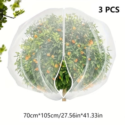 3Pcs Plant Protection Bag Cover Netting – Anti-Bird & Insect Mesh Bags for Fruit Trees, Vegetables & Garden Pest Control