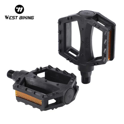 WEST BIKING Kids Bicycle Pedals Ultralight Anti-Slip ABS Safety Warning Reflective Children Cycling 9/16 1/2 Kids Bike Pedals
