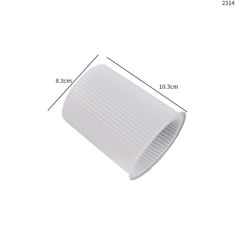 قالب سيليكون لصنع الشموع على شكل عمود روماني مخطط - أداة سيليكون لصنع الشموع بنفسك