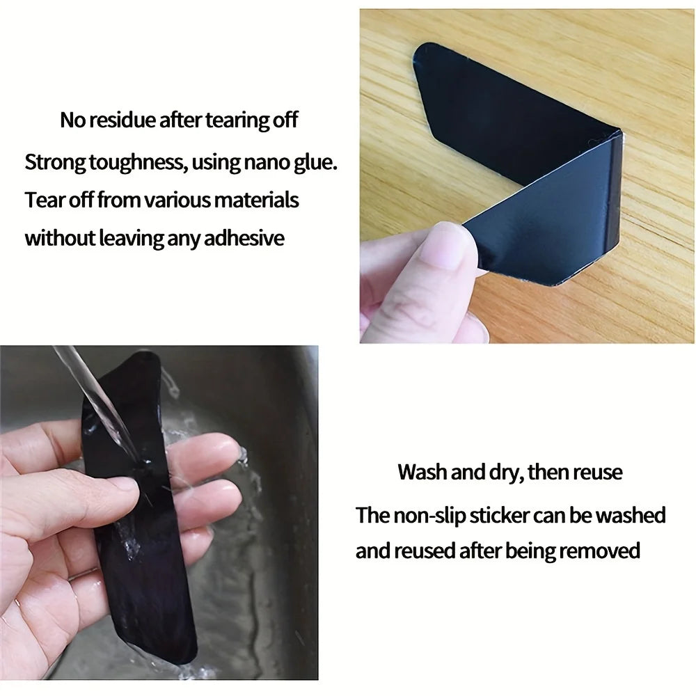 مجموعة متعددة من وسادات لاصقة مانعة للانزلاق للسجاد - 16 أو 8 قطع، قابلة للغسل، شريط لاصق أرضي مضاد للتجعد، مثبتات للسجاد