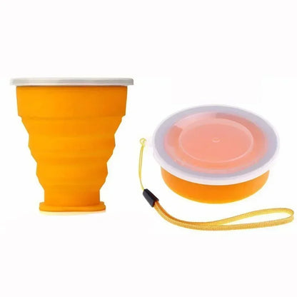 Folding Silicone Travel Cup – 200ml BPA-Free Collapsible Water Cup for Outdoor Coffee, Camping, and Kitchen Use
