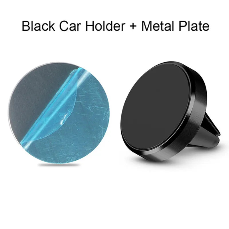 Magnetic car phone stand ventilation port installation is suitable for smartphones such as iPhone, Xiaomi, Samsung and LG