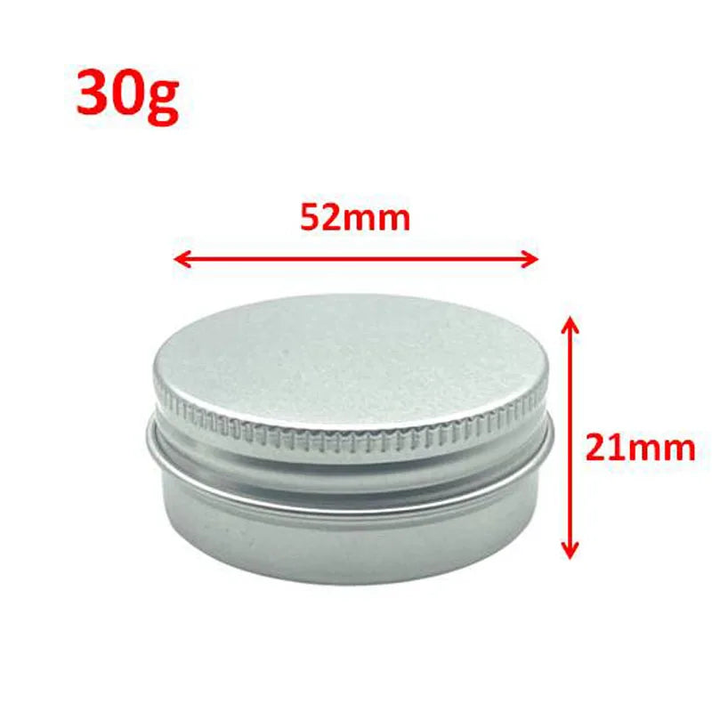 10-Pack Silver Aluminum Screw-Top Tins – Round Containers for Candles, Spices, Gifts