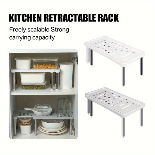 1Pc Retractable Shelf Multifunction Storage Rack – Household Organizer for Kitchen Seasoning Bottles & More