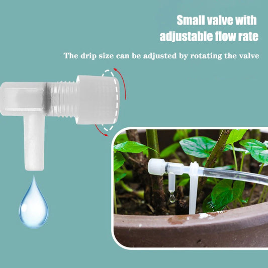 Garden Drip Irrigation Kit with Regulating Valve – Micro Dripper Watering System for Greenhouses & Potted Plants
