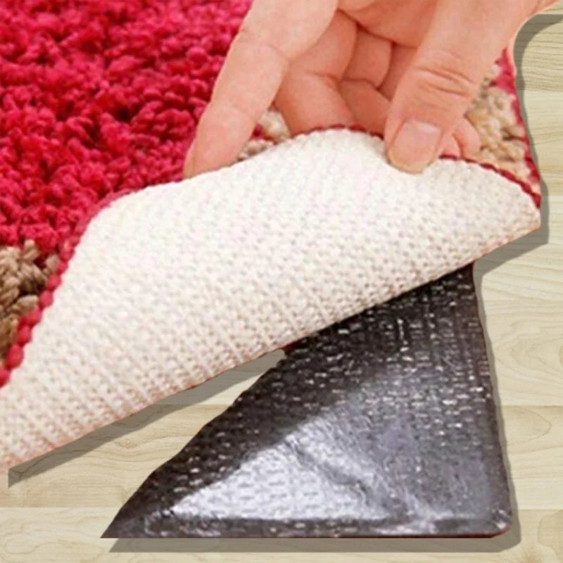 وسادات تثبيت السجاد المانعة للانزلاق والقابلة لإعادة الاستخدام - ملصقات سجاد مضادة للالتفاف، قابلة للغسل ومقاومة للغسل