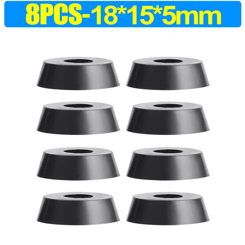 8/80 قطعة من وسادات مطاطية لحماية الأرضيات، مانعة للانزلاق، لحماية ألواح التقطيع والأثاث، وأغطية أرجل الطاولات والكراسي، وحصائر الأثاث. 