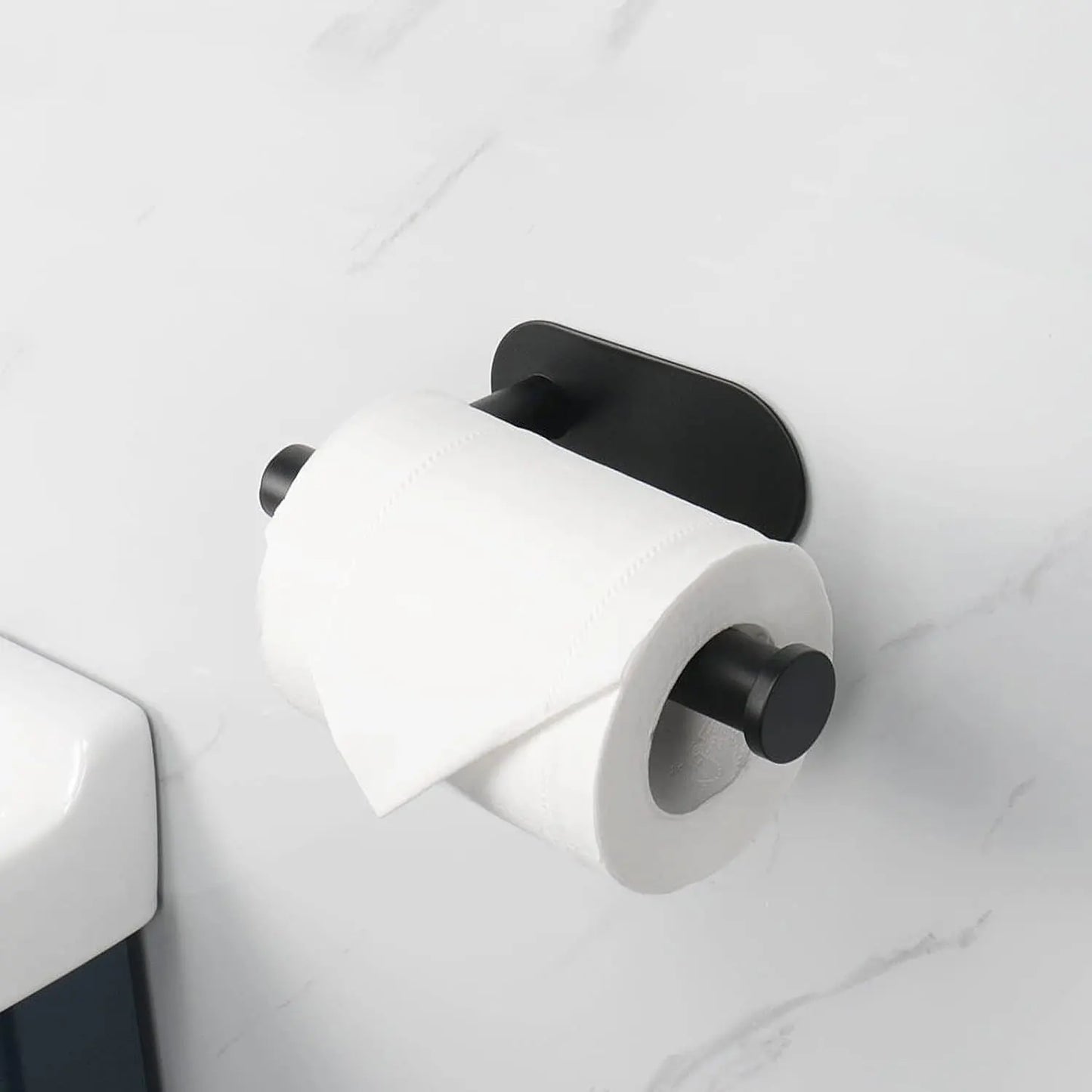 حامل مناشف ورقية من الفولاذ المقاوم للصدأ - موزع مناديل ورقية ذاتي اللصق أو يُثبّت بالمثقاب أسفل الخزانة