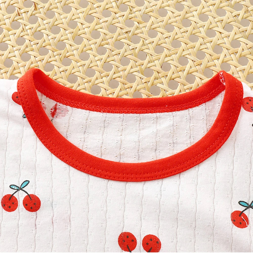 طقم بيجاما للأطفال مكون من قطعتين - ملابس نوم قطنية بأكمام طويلة برسومات كرتونية للأولاد والبنات 