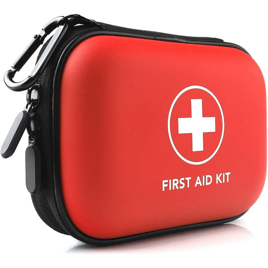 Empty First Aid Kit Bag – Compact EVA PU Case for Travel, Home, Camping & Survival Gear (Empty)