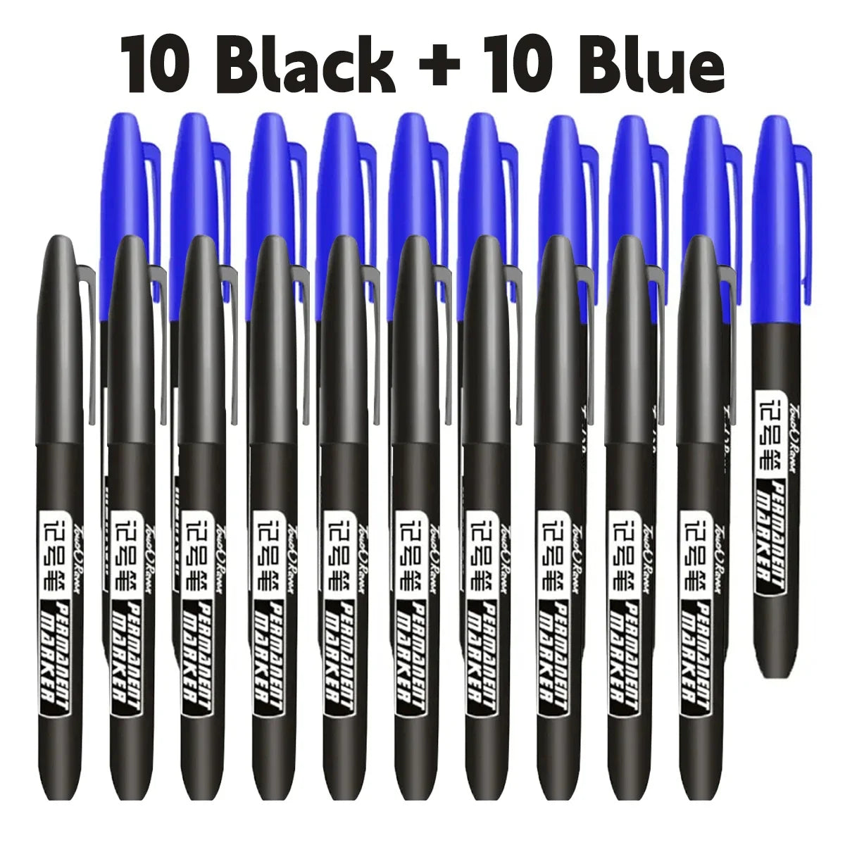 Permanent Marker Pen Drawing Markers Black Blue Red Waterproof Ink Sketch Pens Stationery Art School Supplies For Glass Metal