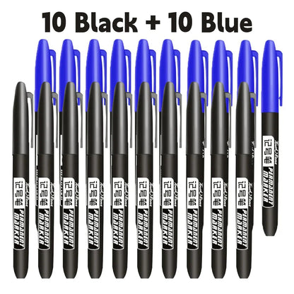 Permanent Marker Pen Drawing Markers Black Blue Red Waterproof Ink Sketch Pens Stationery Art School Supplies For Glass Metal