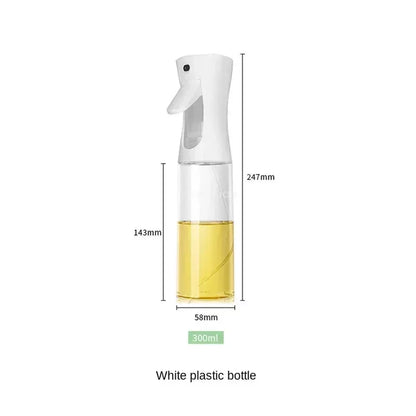 Black Transparent Oil Spray Bottle – Kitchen Olive Oil Dispenser for Cooking, Baking & Barbecue