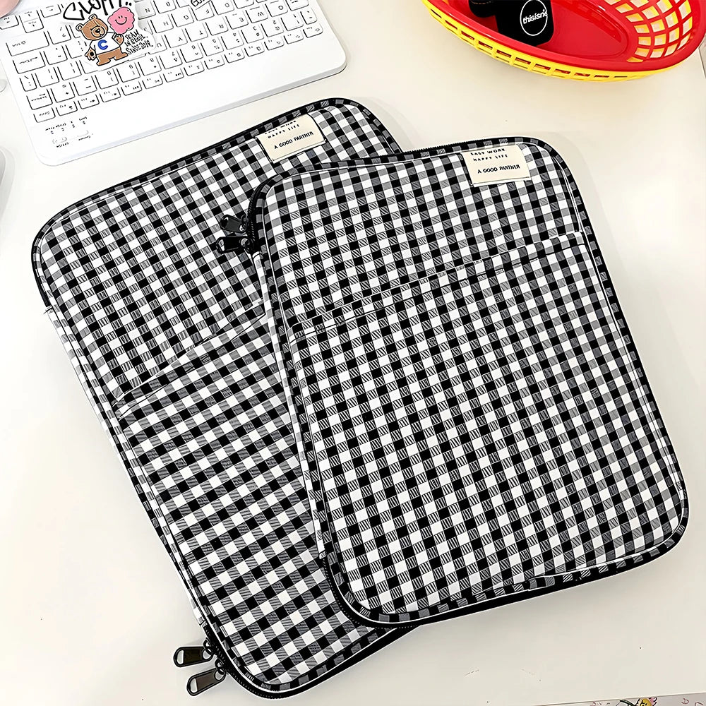 Cute Tablet Sleeve Bag 7.9-12.9 Inch Handbag Case – Shockproof Multi-Pocket Sleeve for iPad Pro, Samsung, Xiaomi