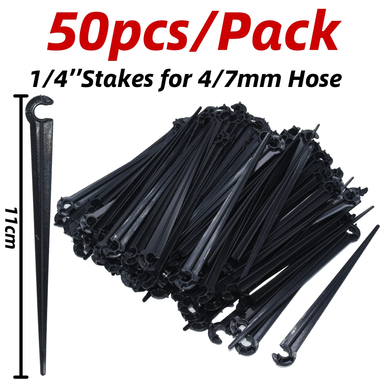 وصلات الري بالتنقيط ذات الأسنان 4/7 مم - وصلات خراطيم الأنابيب 1/4 بوصة للحدائق والمروج وأصص الزهور (1-50 قطعة)