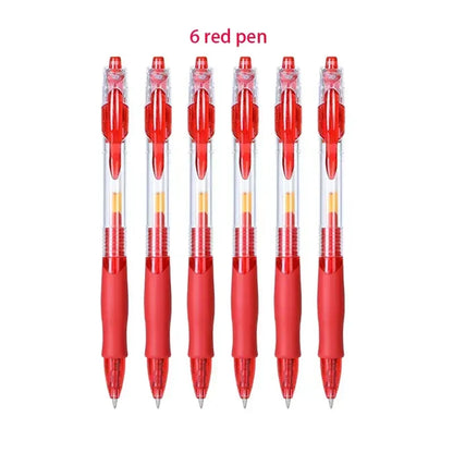 13/30pcs Retractable Gel Pens Set – Black, Red & Blue Ink Ballpoint Pens for School & Office Writing
