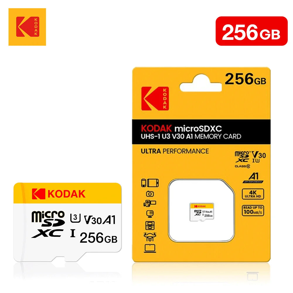 Kodak Original Micro SD Memory Card – 32GB, 64GB, 128GB, 256GB SD/TF Flash Memory Card for Mobile Phones, Cameras & Devices