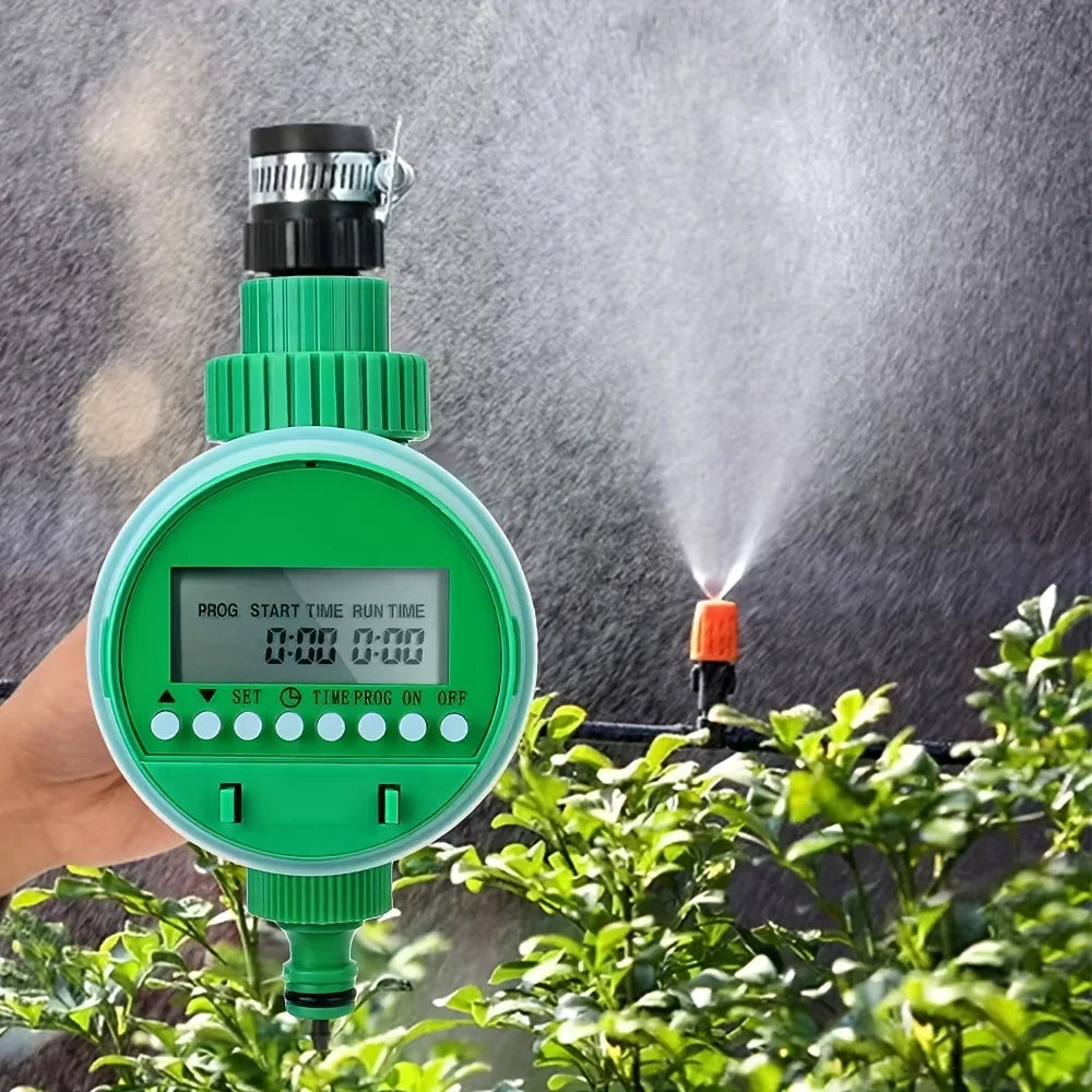 LCD Garden Watering Timer with Rain Sensor – Automatic Irrigation Controller for Smart Water Management