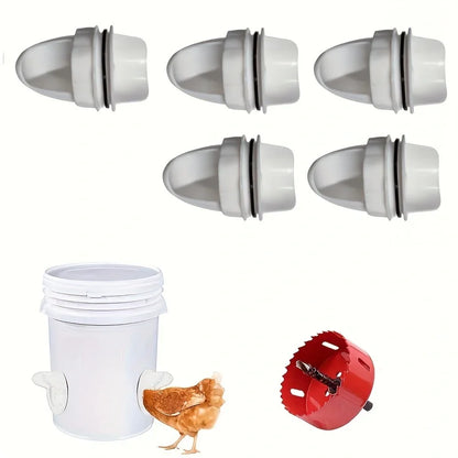 DIY Chicken Feeder Port Kit – Rainproof Gravity Feeding for Poultry