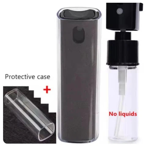 2in1 Microfiber Screen Cleaner Spray Bottle Set Mobile Phone Ipad Computer Microfiber Cloth Wipe Iphone Cleaning Glasses Wipes
