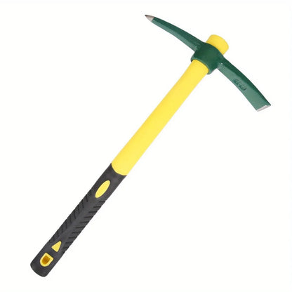 Forged Garden Pick-Axe – Fiberglass-Handle Tool for Weeding, Soil Loosening & Camping