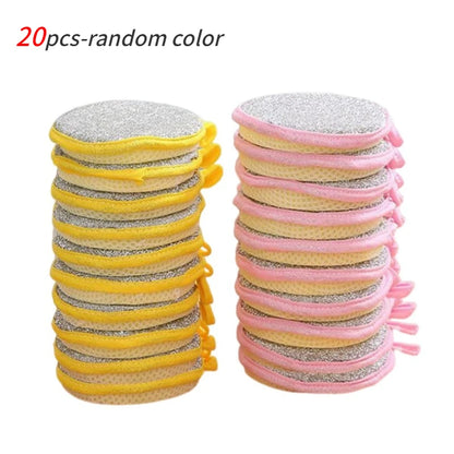 Double-Sided Dishwashing Sponge – Reusable Kitchen Scrubber for Pots, Pans & Plates (10/20/50PCS)