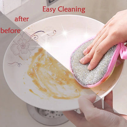 5/10/20pcs Double-Sided Dishwashing Sponges – Non-Scratch Kitchen Cleaning Pads for Pots & Pans