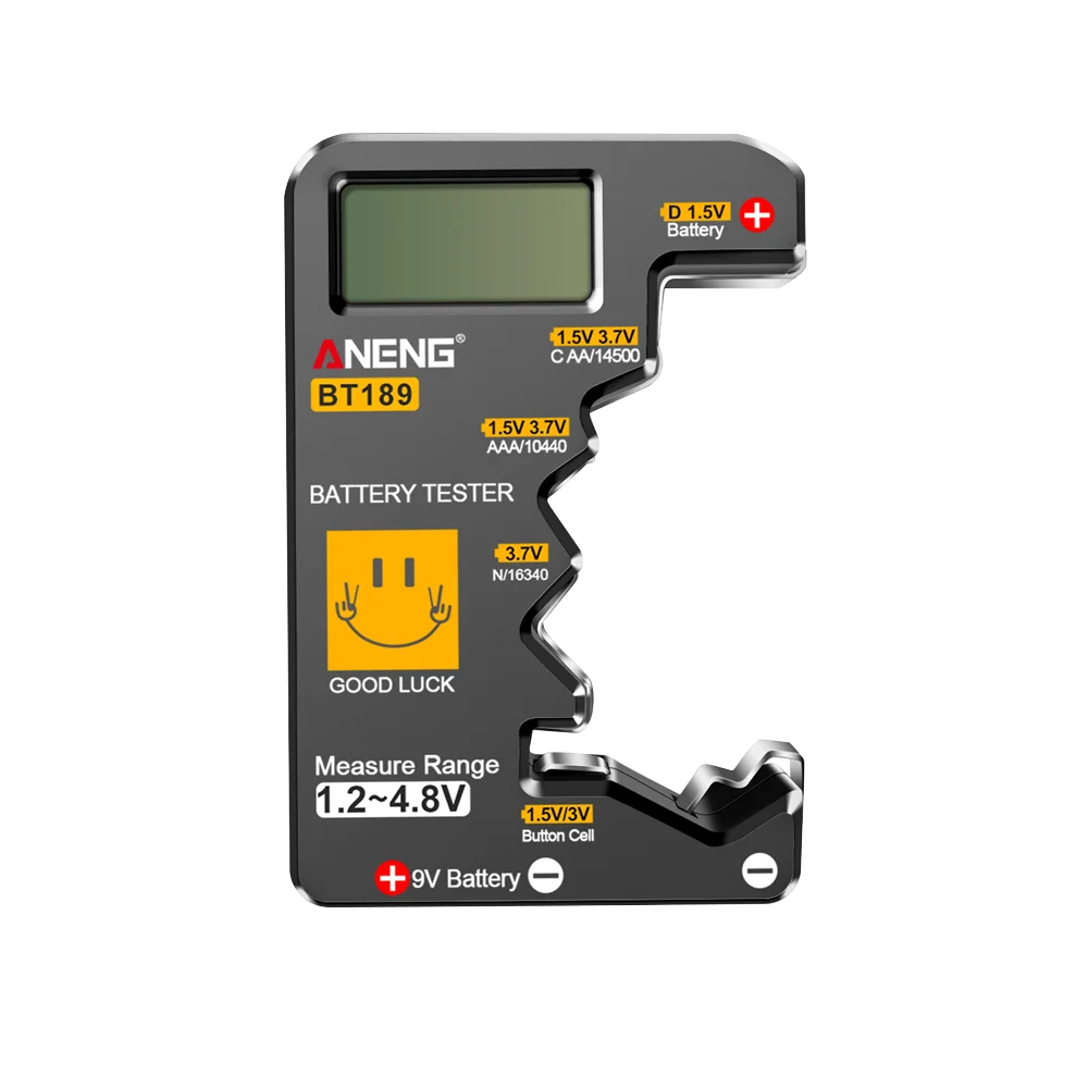 ANENG BT189 Battery Tester 9V AAAAA Button Cell Universal Household LCD Digital Display Battery Tester Power Bank Detector