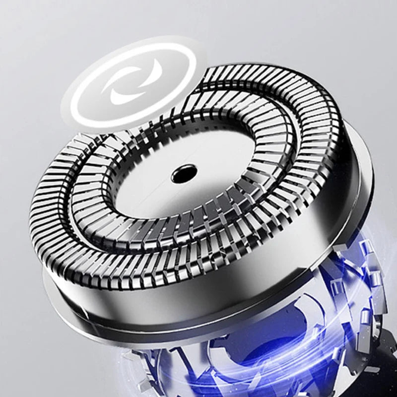 ماكينة حلاقة كهربائية للرجال تعمل بمنفذ USB - ماكينة حلاقة قابلة لإعادة الشحن ومقاومة للماء بشفرة عائمة رباعية الأبعاد وعمر بطارية طويل