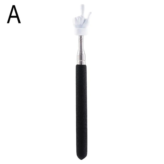 Retractable Teacher Pointer Finger Design StainlessSteel Telescopic School Teaching Pointer Stick Teacher Supplies for Classroom