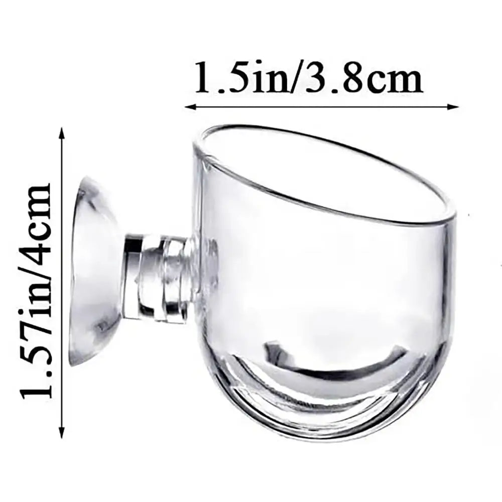 Acrylic Aquarium Plant Cup with Suction – Transparent Aquatic Planting Pot for Fish Tanks
