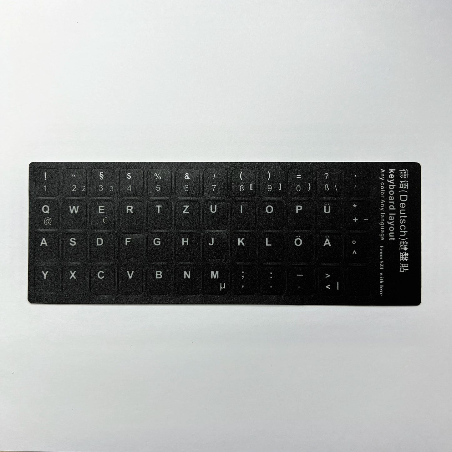 Multilingual Keyboard Stickers – Frosted PVC Language Stickers for English, Spanish, Italian, Korean, French & German Keyboards