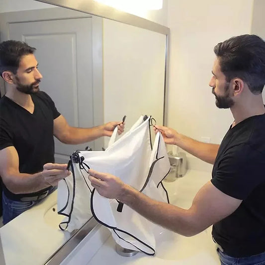 Beard Apron Bib – Shaving Catcher Cape for Sink-Free Cleanup