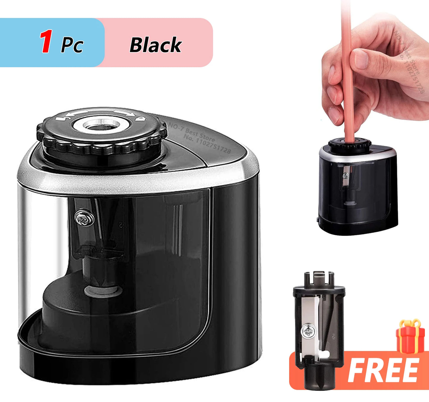 Electric Sharpener Desktop Automatic Pencil Sharpener Suitable To Pencils (6-8mm) for Students School Office Stationery Desktop