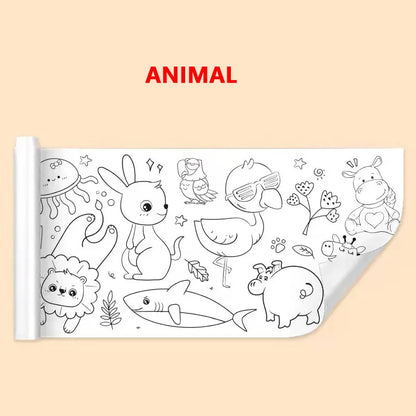 Children’s Drawing Roll – DIY Sticky Color Filling Paper for Kids’ Early Educational Painting & Drawing