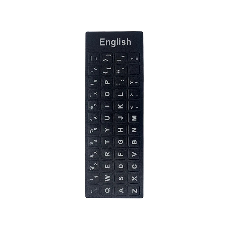 Multilingual Frosted PVC Keyboard Stickers – English, Spanish, Italian & Korean Language Keyboard Decals for Laptop & Desktop PC