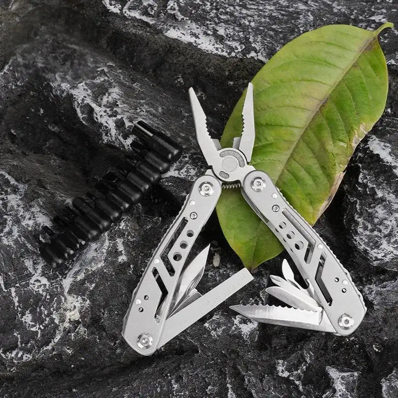24-in-1 Stainless Steel Multitool – Folding Multi-Tool Pliers Knife for Camping, Survival & Gifts