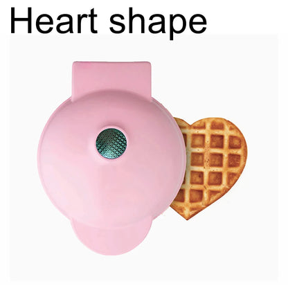 ماكينة صنع الوافل الكهربائية الصغيرة 110 فولت و220 فولت، جهاز مطبخ للأطفال، وعاء لتحضير وجبات الإفطار والحلويات والبيض المقلي الصغير 