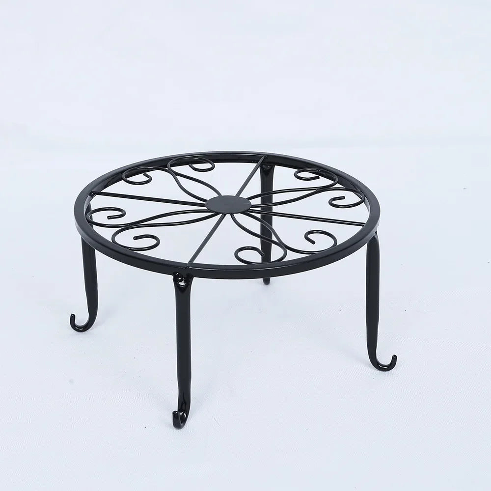 Retro Wrought Iron Potted Plant Standing Flower Pot Shelf Display Stand Garden Plant Flower Stand Balcony Home Decoration Stand