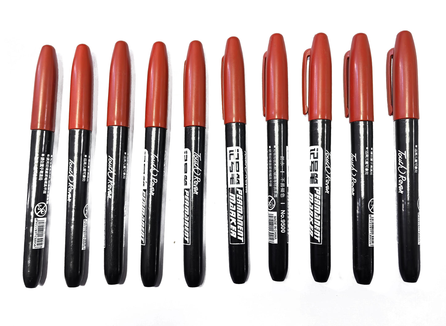 6 PCS Permanent Marker Pen Manga Drawing Markers Black Blue Red Waterproof Ink Sketch Pens Stationery Art School Supplies