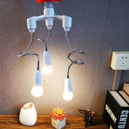 محول مقسم مقبس E27 - محول قاعدة مصباح E27 إلى E27 ثنائي/ثلاثي/رباعي/خماسي/سداسي لمصابيح LED وCFL 