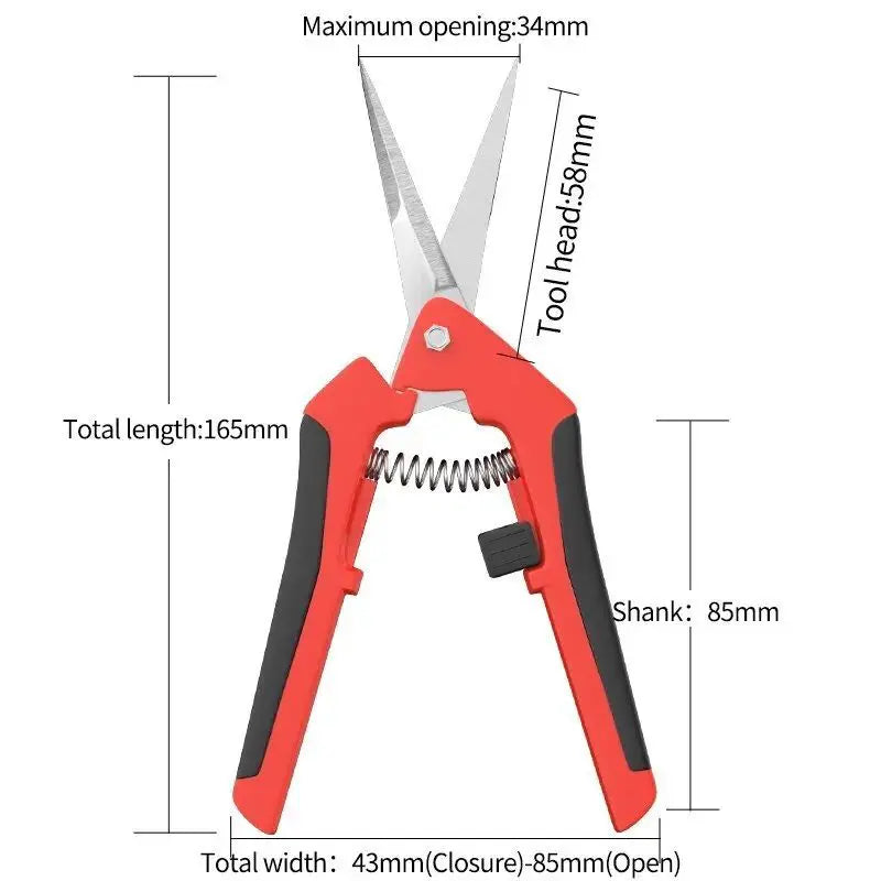 AIRAJ 7-Inch Pruning Scissors – Garden Shears for Bonsai, Fruit, and Weeds
