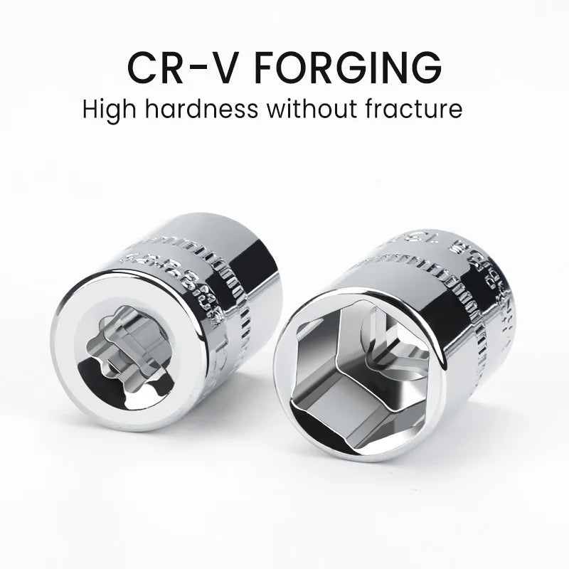 AIRAJ 12PCS Ratchet Wrench Set – Chrome Vanadium Steel Socket Tools for Automotive Repair & DIY Projects