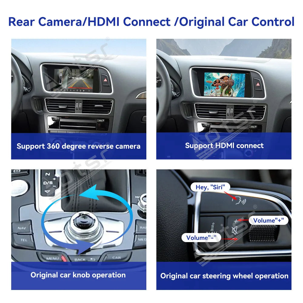 Wireless Carplay Decoder Box Android Auto Mirror Link Airplay For Audi Series Q5 3GMMI 2013-2018 General Car Accessories