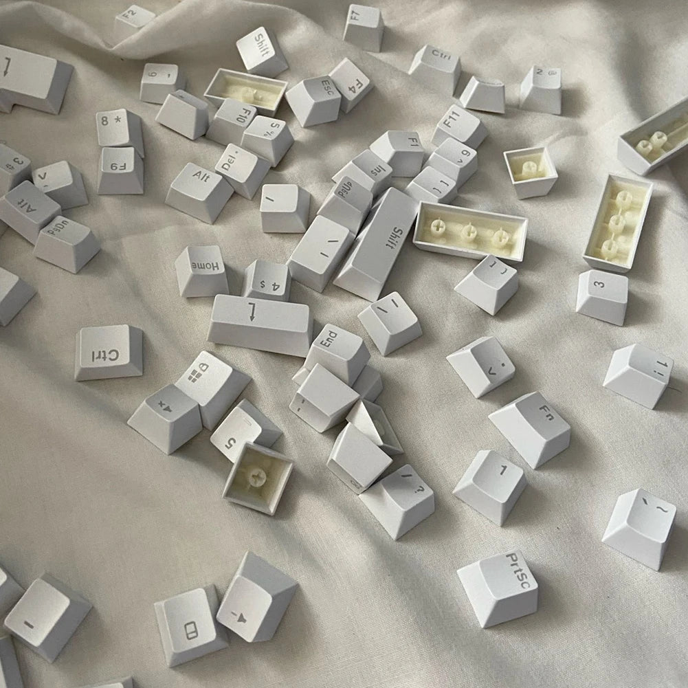 104 قطعة من أغطية مفاتيح لوحة المفاتيح الميكانيكية العالمية - أغطية مفاتيح ABS فارغة مريحة للوحات المفاتيح الميكانيكية ذات الإضاءة الخلفية من نوع Cherry MX