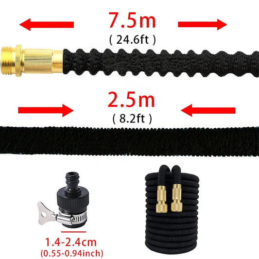 Expandable Garden Hose with Spray Nozzle – Flexible Water Pipe for Lawn, Plants & Car Wash (5M–30M)