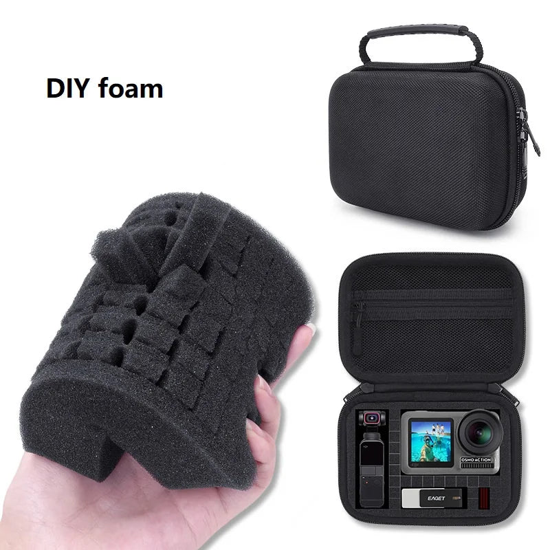 2.5 & 3.5 Inch Shockproof Portable Storage Case – Handheld Carry Bag for PTZ Drones, Mobile Power Banks, Hard Drives & GoPro 10/9