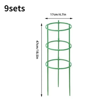مجموعة من 12 دعامة نباتية نصف دائرية لدعم نباتات التسلق، وقضبان تثبيت نباتات البونساي، وحاملات نباتات الحدائق، وحلقات دعم الزهور. 