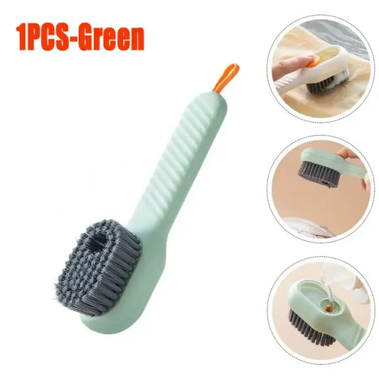 Multifunctional Shoe Cleaning Brush – Soft Bristle Scrubber with Liquid Dispenser for Home Cleaning