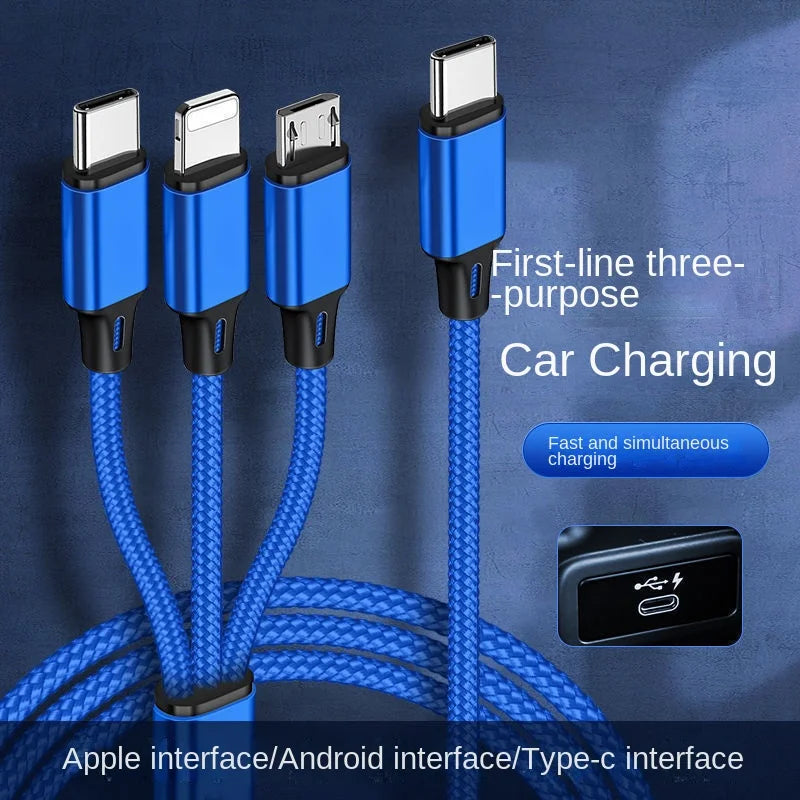 Clearance_Type-c Three-in-one Charging Line PD One-minute Three-vehicle Fast Charging Line_Continuous updates